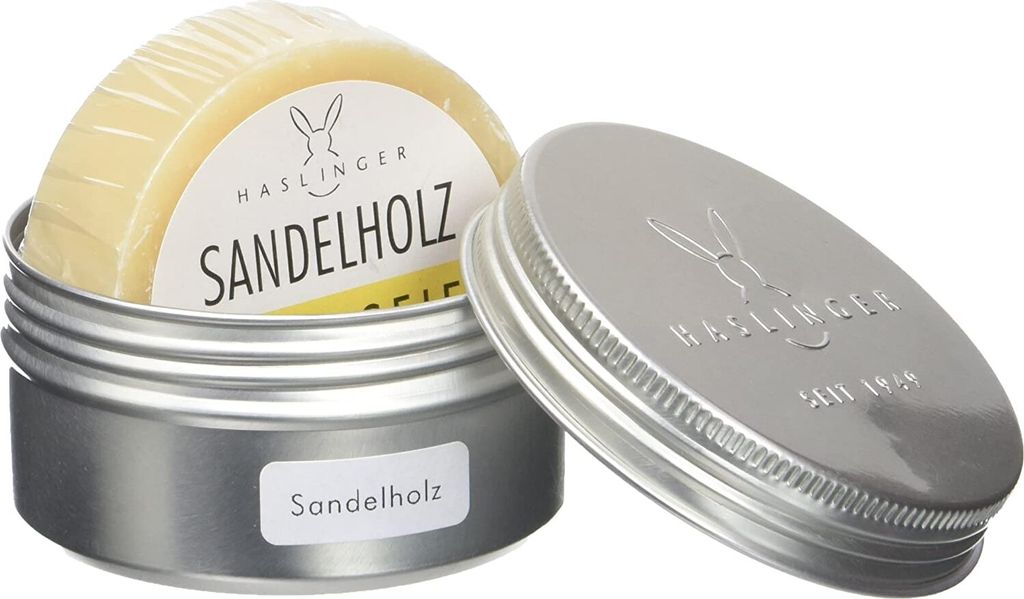 Haslinger Rasierseife SANDELHOLZ beruhigend 60g in Schraubdose