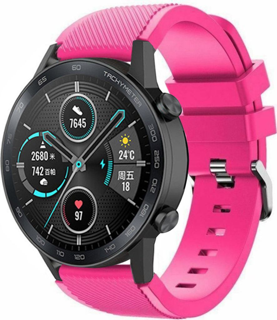 Strap-it Honor Magic Watch 2 Silikonarmband (Pink)