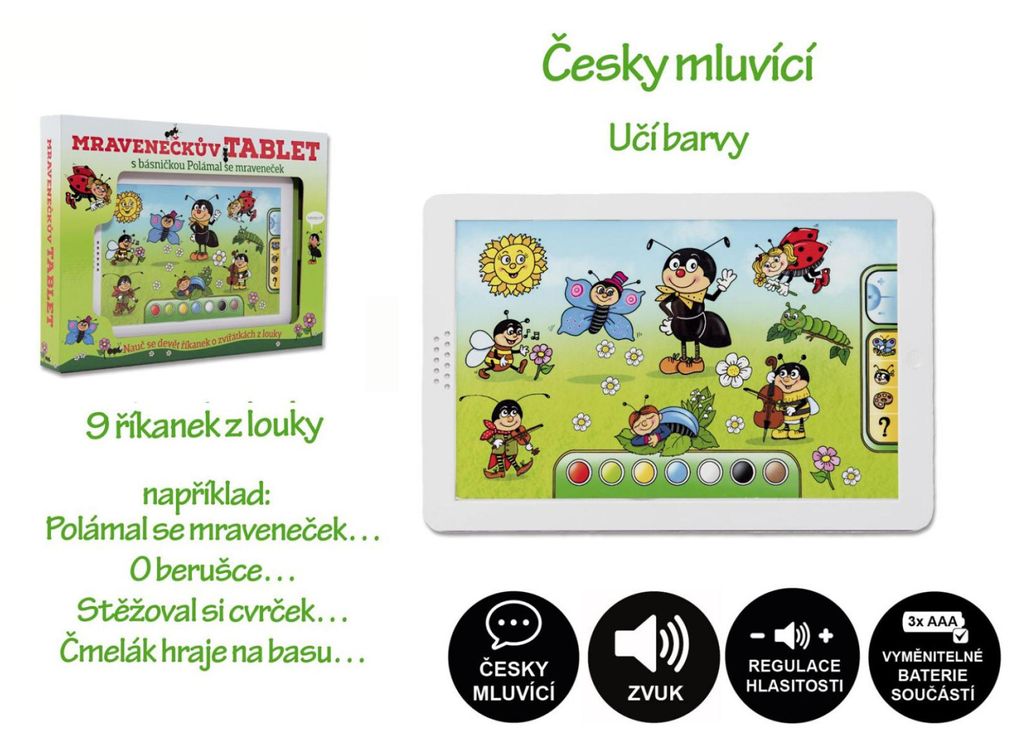 Mravenečeks Tablet aus Kunststoff, 30 x 20 x 2 cm, Produktbild 