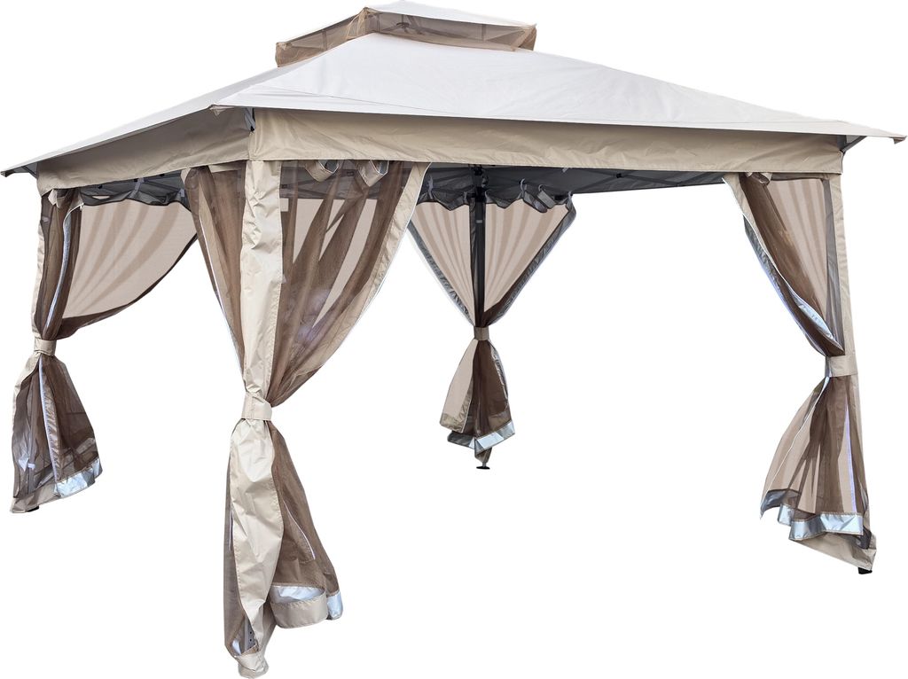 Pavillon faltbar Gartenpavillon Pavillon 3x3 Pergola3x3 Gartenzelt Gartendach Pavillon klappbar Pavillon leicht Metall Outdoor Kleopatra 335x335x270cm