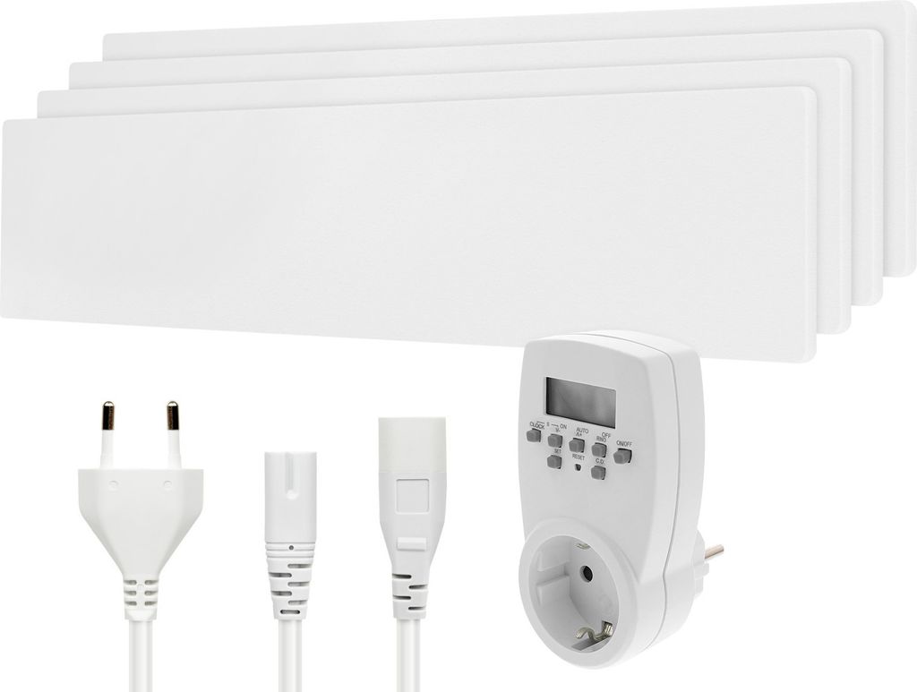 Schimmelbekämpfung ohne Chemie, Schimmelstop, modulares Heizsystem, Basismodul + 3 Erweiterung (200W) + Zeitschaltuhr