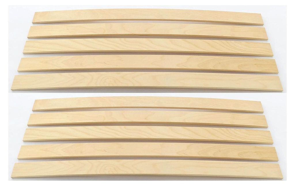 10er Paket Federholzleisten für Sofa Futon Bett (Stärke/Höhe 8mm | Breite 55mm | Länge 905mm)