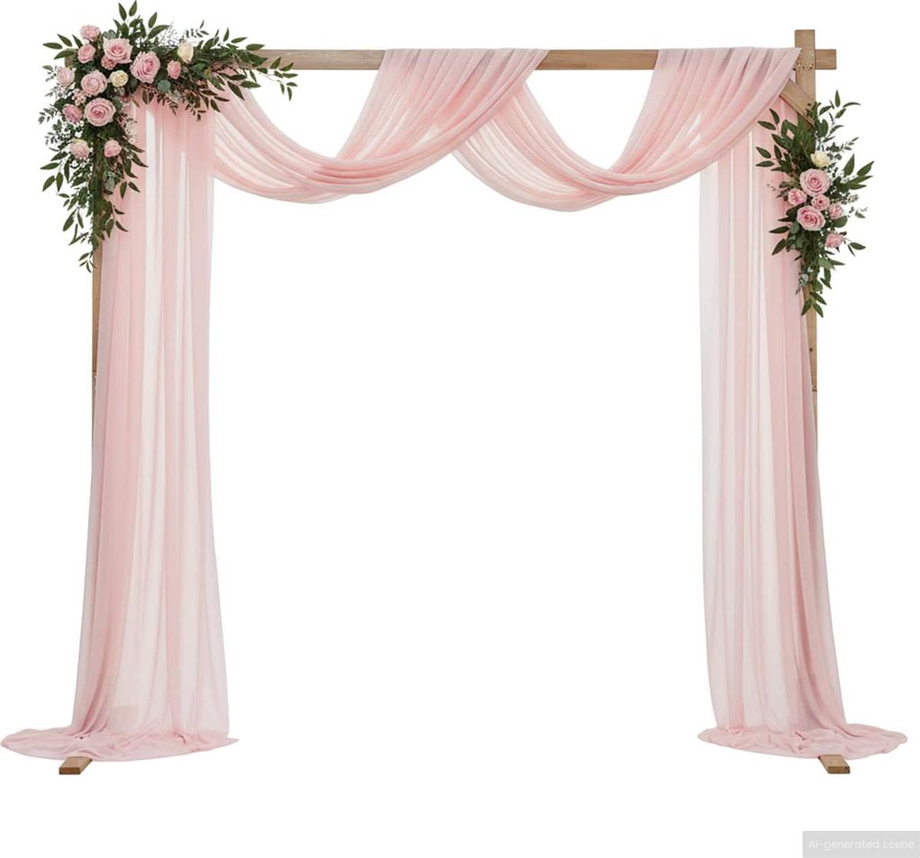 Arche de mariage marron clair 225 x 95 x 226 cm Bois massif Image du produit 