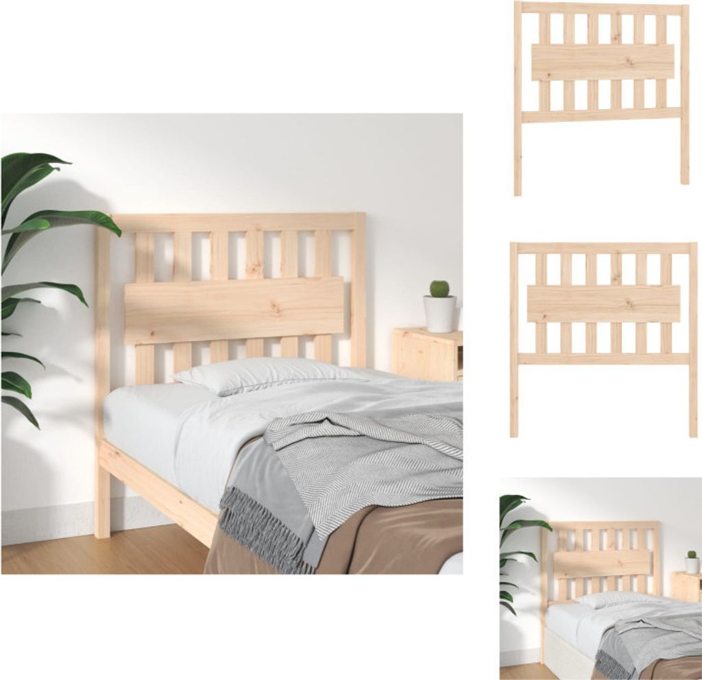 vidaXL Kopfteil 95,5x4x100 cm Massivholz Kiefer - Kopf- & Fußenden
