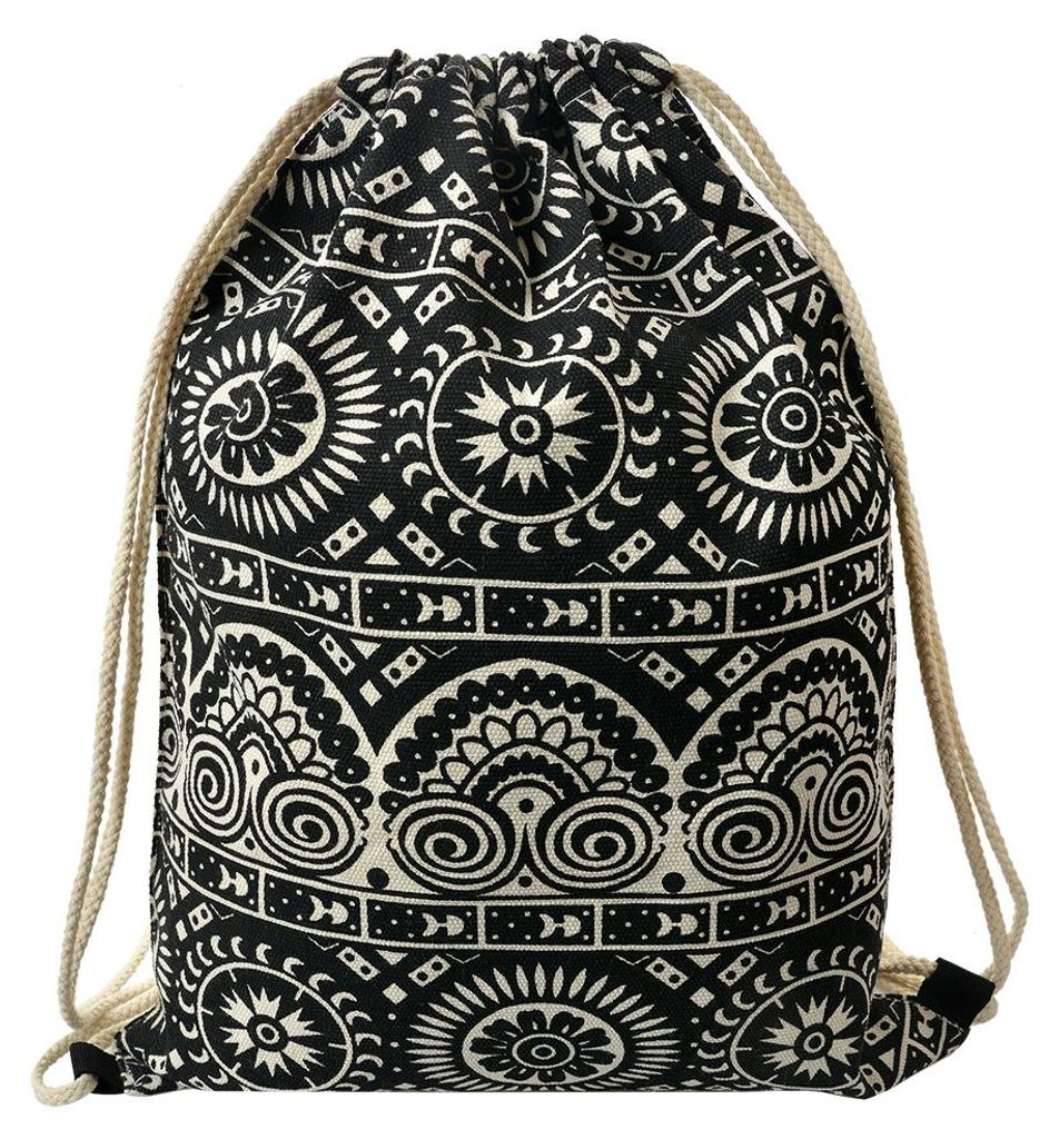 Clayre & Eef Rucksack 34x43 cm Schwarz Synthetisch Produktbild 