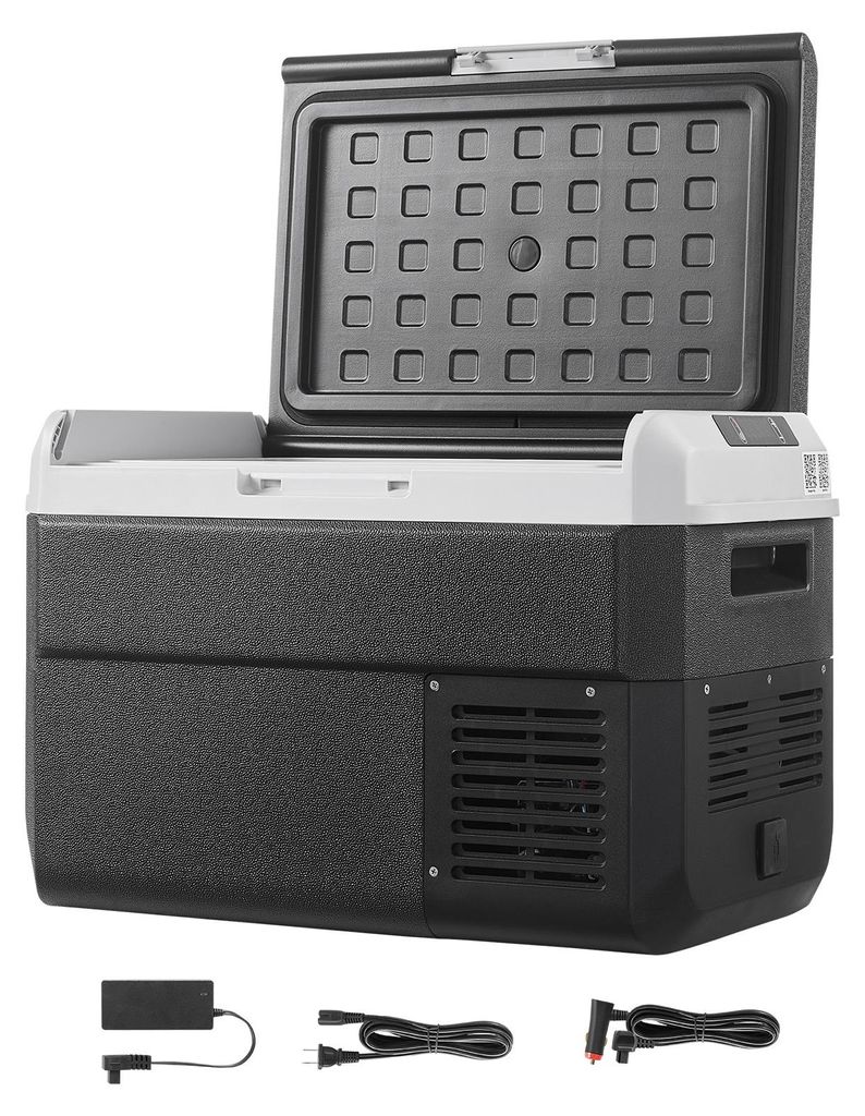SucceBuy Tragbare Kompressor-Kühlbox 25 L, Autokühlschrank mit Temperaturregelung & App-Steuerung, 12/24 V DC und 100–240 V AC für Camping, Re...