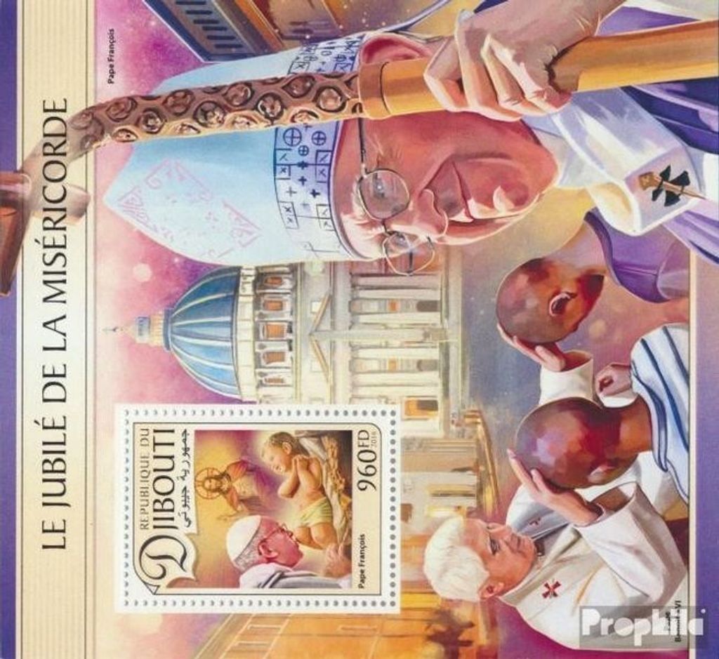 Briefmarken Dschibuti 2016 Mi Block 507 (kompl. Ausg.) postfrisch Das Jubiläum der Barmherzigkeit