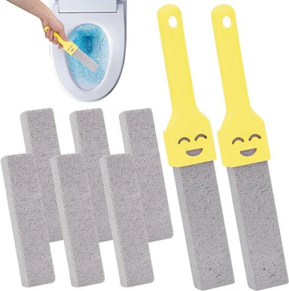 Set de Brosses en Pierre Ponce avec Poignées Interchangeables pour Sanitaire