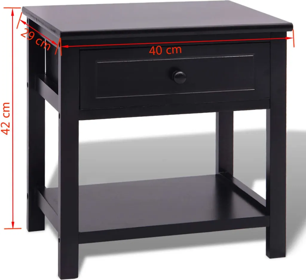 Table de nuit bois noir : la solution gain de place pour chambre rangée
