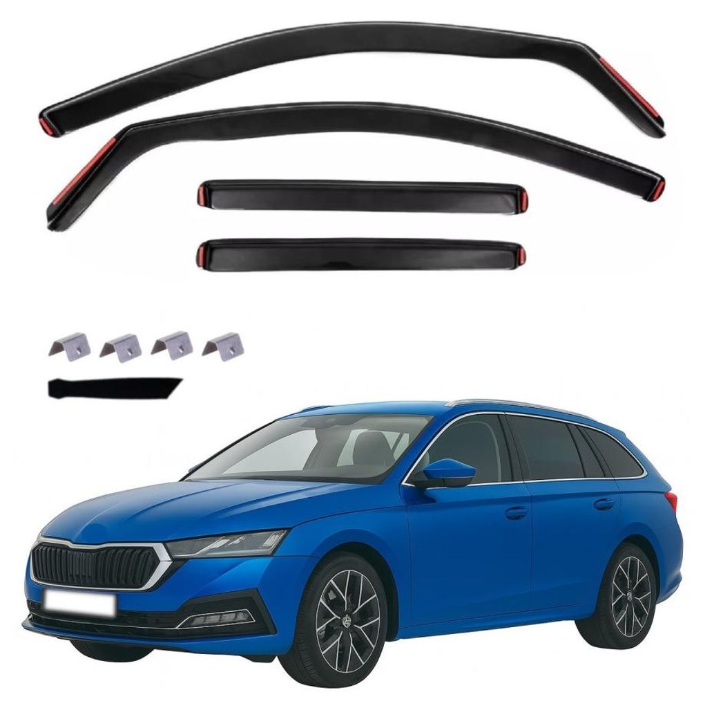 4er-Set Windabweiser für SKODA OCTAVIA Kombi – ab 2024