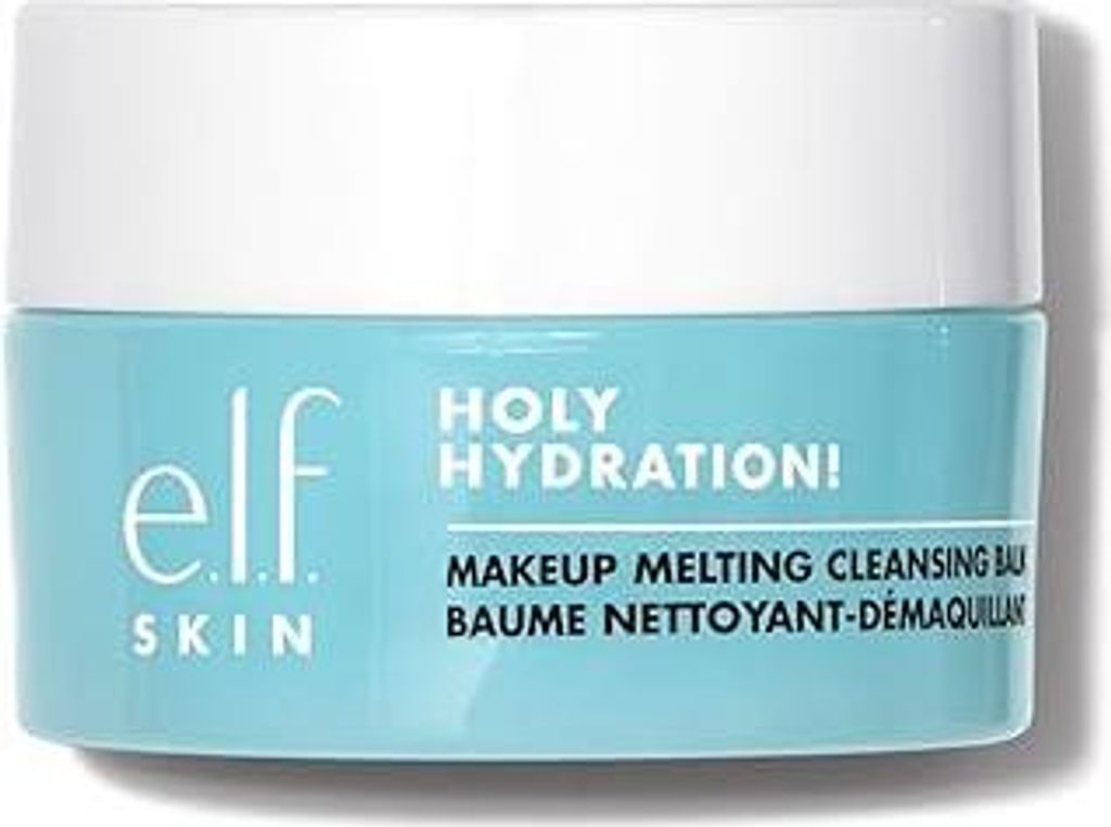 e.l.f. SKIN Holy Hydration! Makeup Melting Cleansing Balm Mini, Facial Cleanser & Makeup Remover, Enriched with Hyaluronic Acid, Vegan & Cruelty Fr...