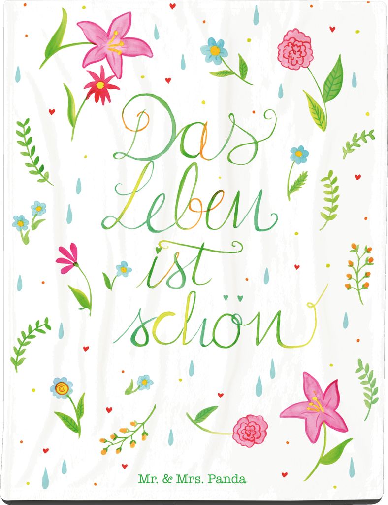 Mr. & Mrs. Panda Plaid Blumen Leben - Geschenk, Schmusedecke, Babydecke, Schlummerdecke, Das Ist schön, Motivation Spruch, glücklich sein, Kinder...