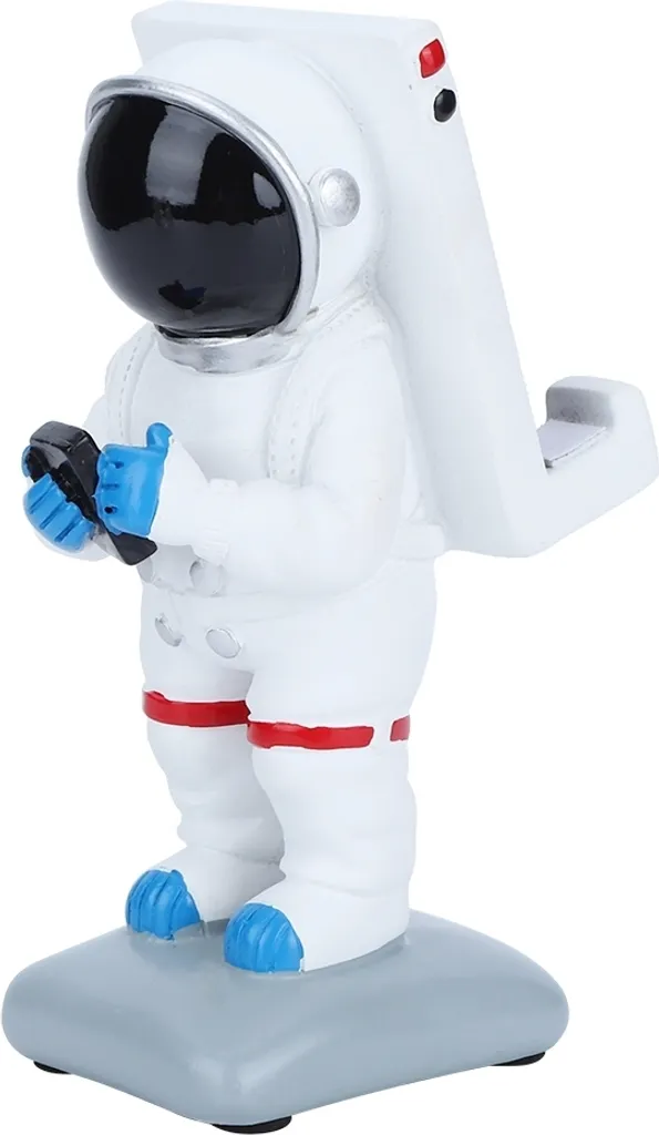 Supporto Telefono Astronauta in Resina - Statuetta Decorativa da Tavolo