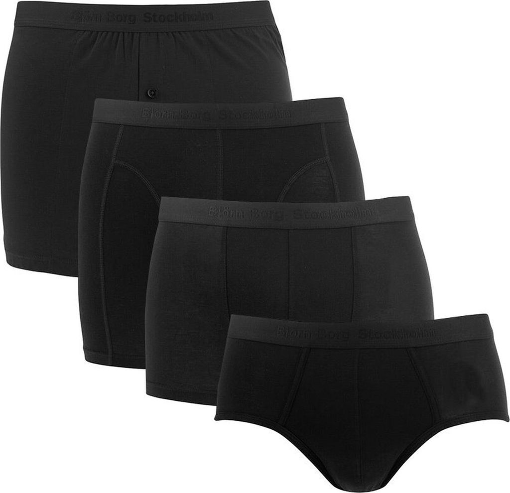 Björn Borg 4-Pack Lyocell Mix Boxers Schwarz - Große L