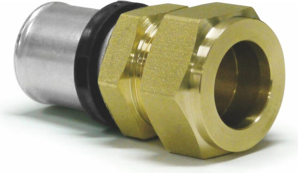 Pressfitting Übergang Kupferrohr - Klemmverschraubung, Größe 32x3 - Abgang 35 mm