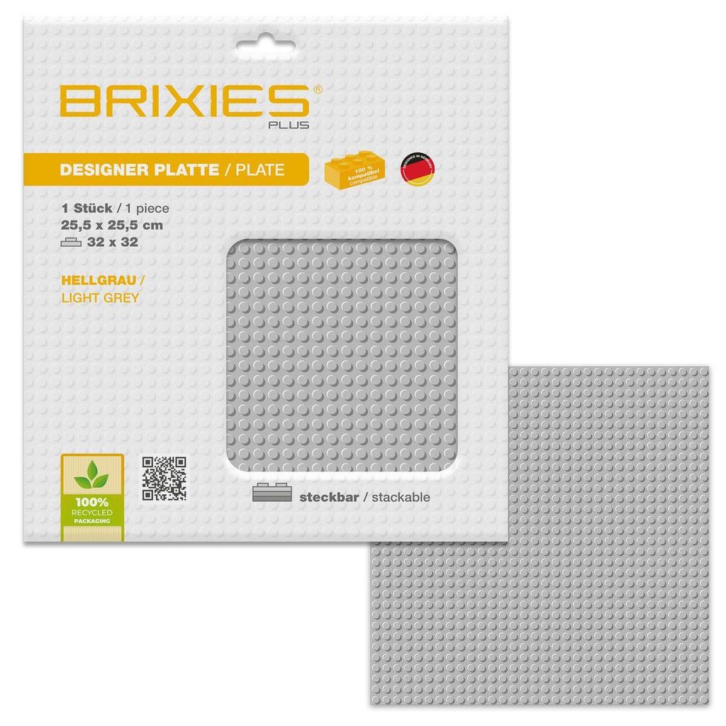 Brixies Plus BRIXIES PLUS Bodenplatte 32x32 Basic hellgrau Produktbild 