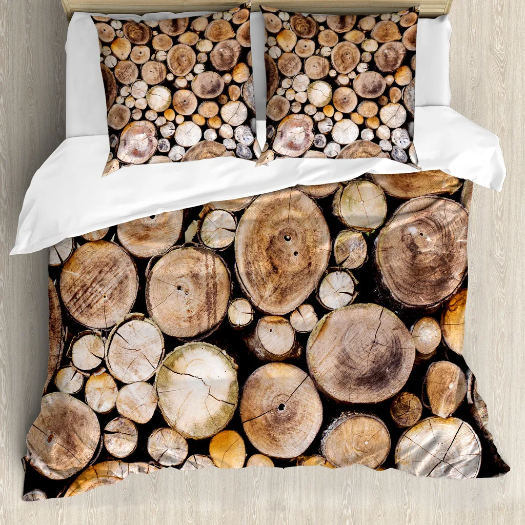 Set Letto 155x220 ABAKUHAUS: Stampa Quercia Anallergica e Traspirante