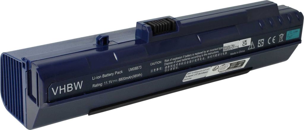 vhbw Akku kompatibel mit Acer Gateway LT2021, LT2021u, LT2022u, LT2001, LT2001u, LT2005u, LT2016u, LT10, LT20 Notebook (8800 mAh, 11,1 V, Li-Ion)