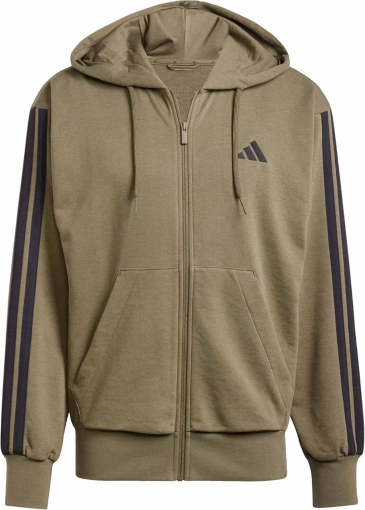Adidas Trainingsjacke 3-Streifen French Terry Full-Zip Standard-Passform