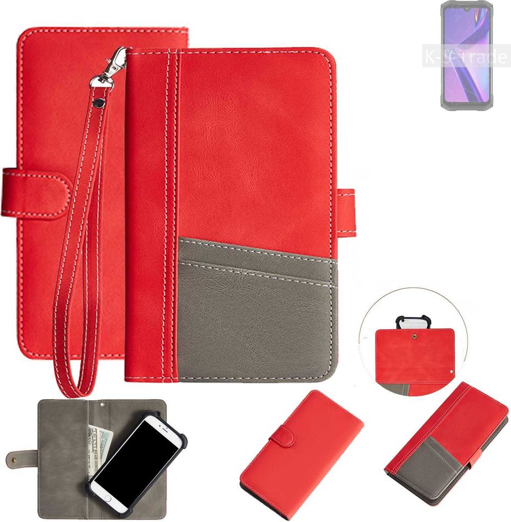 K-S-Trade Handy Schutzhülle für Doogee S98 Pro Hülle Portemonnee Brieftasche Klapphülle Kartenfächer Flip Wallet Case Etui