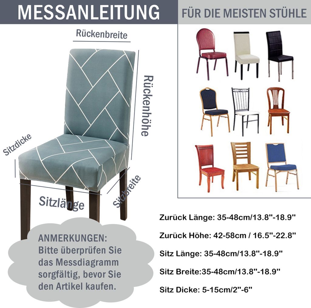 PETCUTE Stuhlüberzug-Set – 4 Stretch-Hussen In Khaki | Für Esszimmerstühle, Schützt Vor Flecken