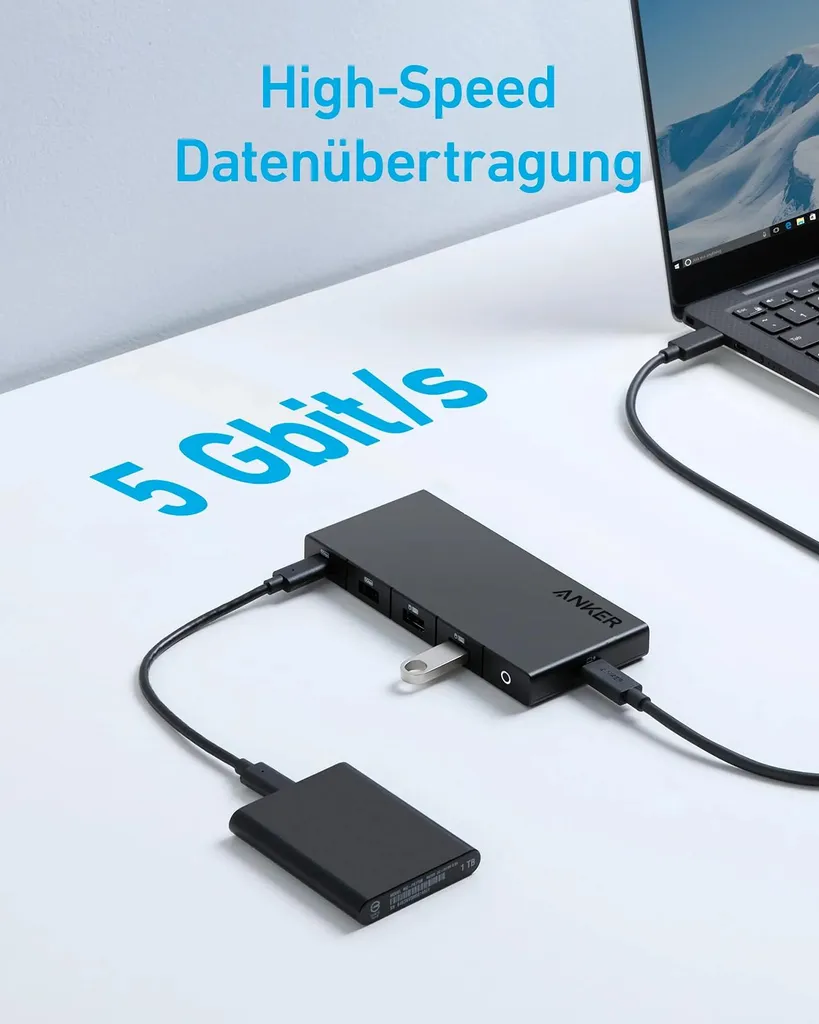 Hub USB-C Anker 364 : Solution Double HDMI pour Manque de Ports PC
