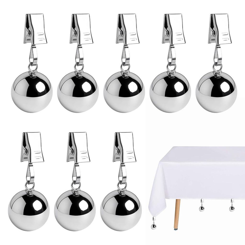 Tischtuchbeschwerer 8er Set aus Edelstahl, Produktbild 