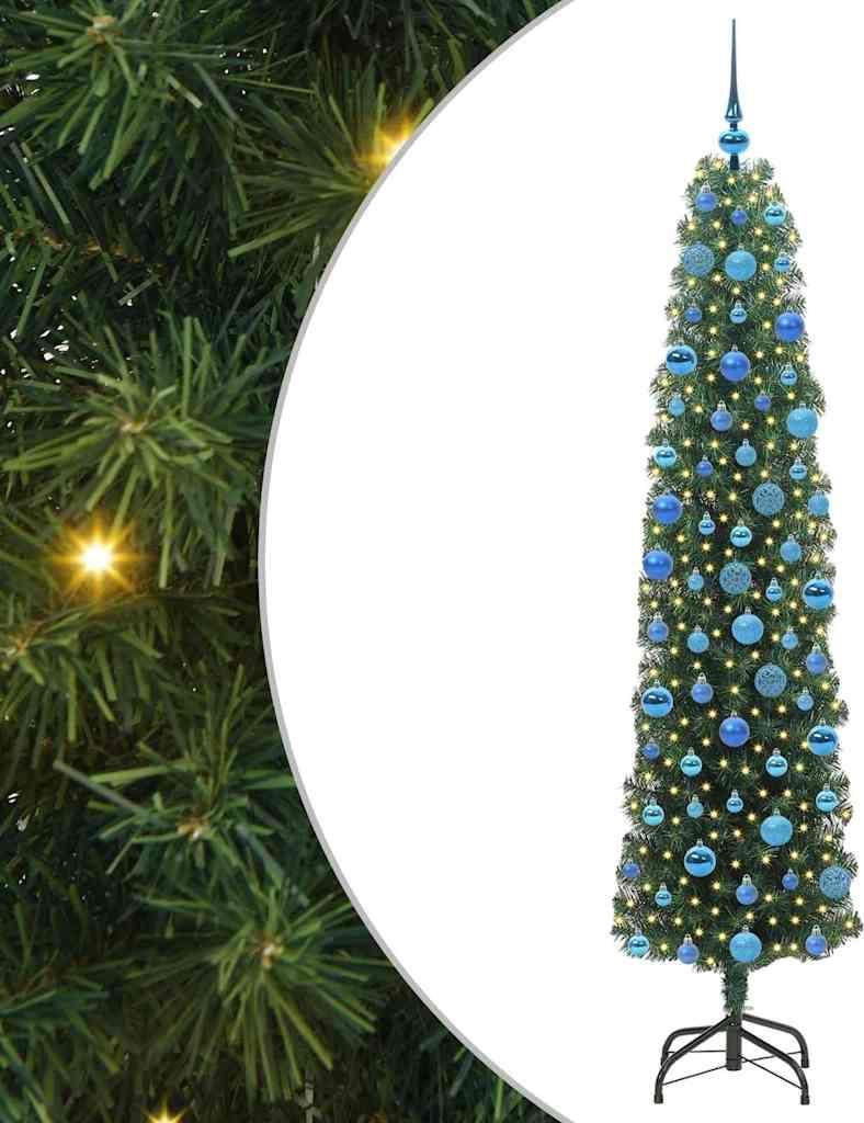 vidaXL Künstlicher Weihnachtsbaum mit 300 LEDs mit Ständer Grün 180 cm