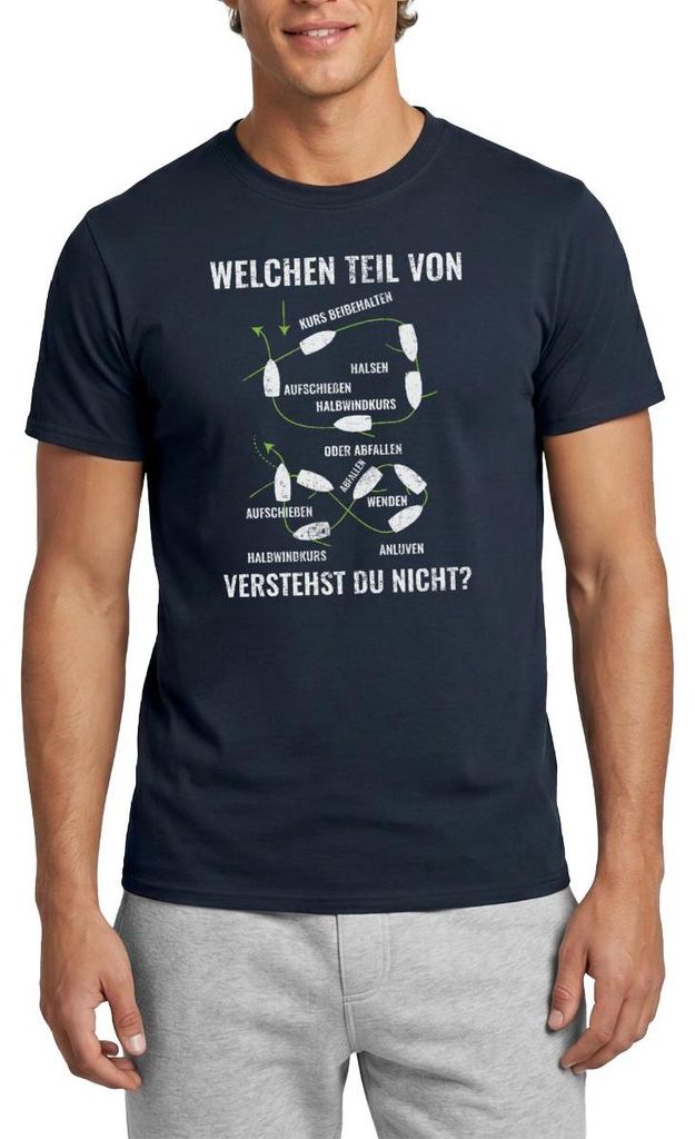 Spreadshirt Segeln Welchen Teil Davon Verstehst Du Nicht Männer T-Shirt, M, Navy