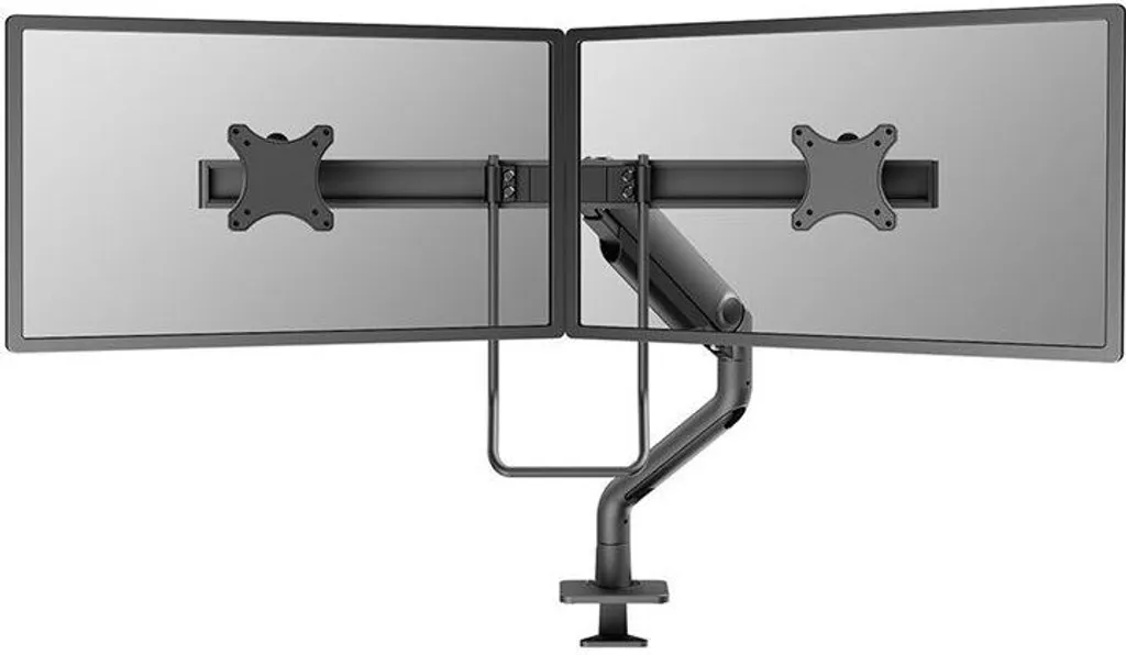 Support Bureau Double Écran pour Télétravail - Installation 17-27 Noir - 2