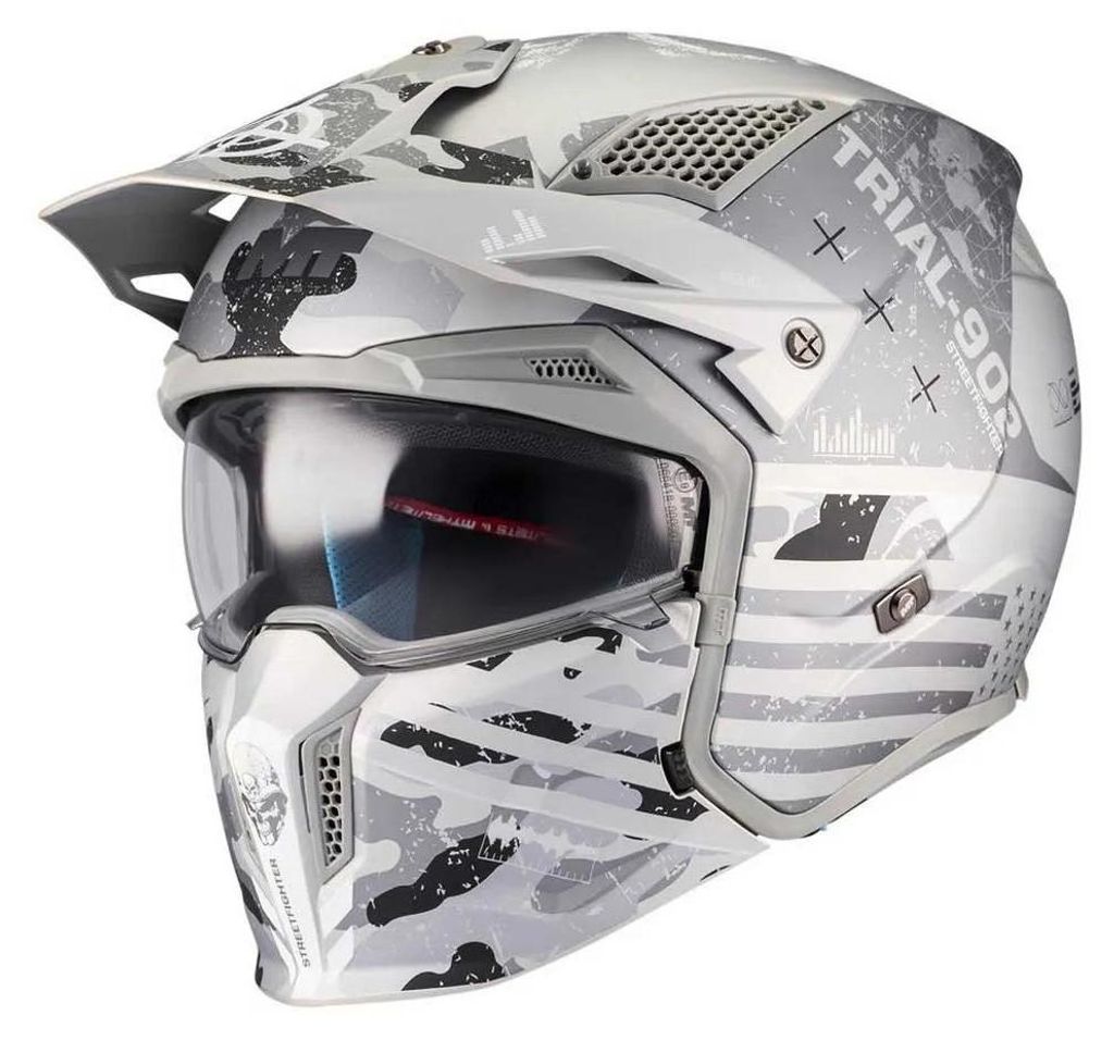 Mt Helmets Streetfighter Sv S Belic Klapphelm Grau L Grau L