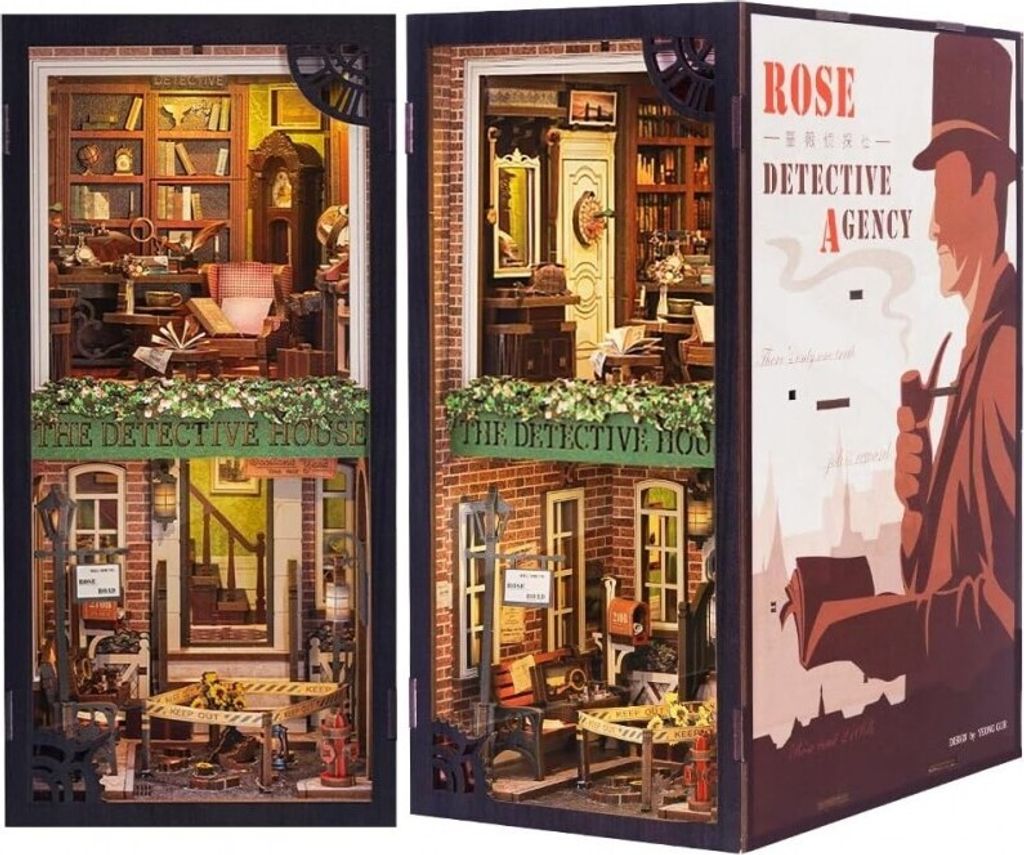 DIY Book Nook - Rose Detective Agency I Puzzle 3D I Cutebee Produktbild 