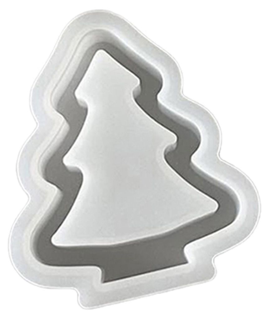 1/3 Stück Silikonform für Weihnachtsbäume zum Selbermachen, zum Basteln von hohlen Weihnachtsbaum-Ornamenten, aus Gips, Zement und Epoxidharz.
