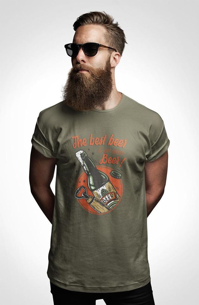 D&B Uni Polo ST00135 Beer MilitärGrün-Größe L