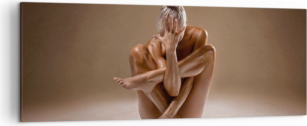 Bild auf Leinwand - Leinwandbild - Einteilig - Nackt Frau Figur - 140x50cm - Wand Bild - Wanddeko - Wandbilder - Leinwanddruck - Bilder - Wanddekor...