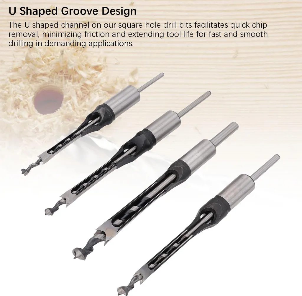 Foret Carré Anti-Éclats pour Assemblages Bois Parfaits - Kit de 4 PCS - 20