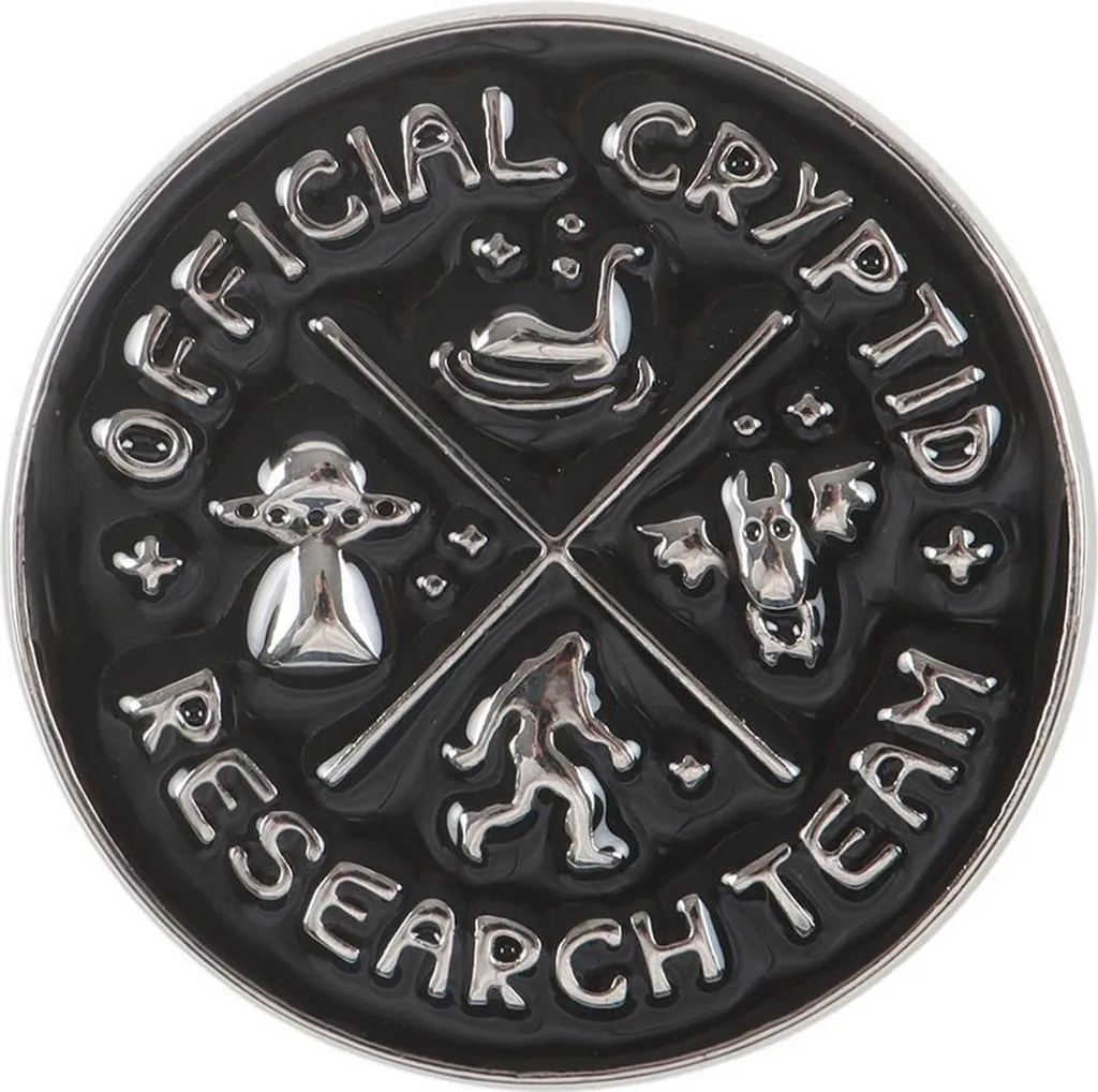 Spilla Cryptid Research Team Something Different SD10683 - Smalto Nero