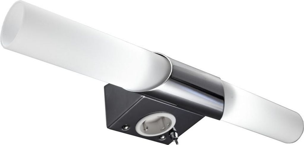 B.K.Licht Spiegelleuchte Bad mit Steckdose, warmweiß, 44,5 Produktbild 