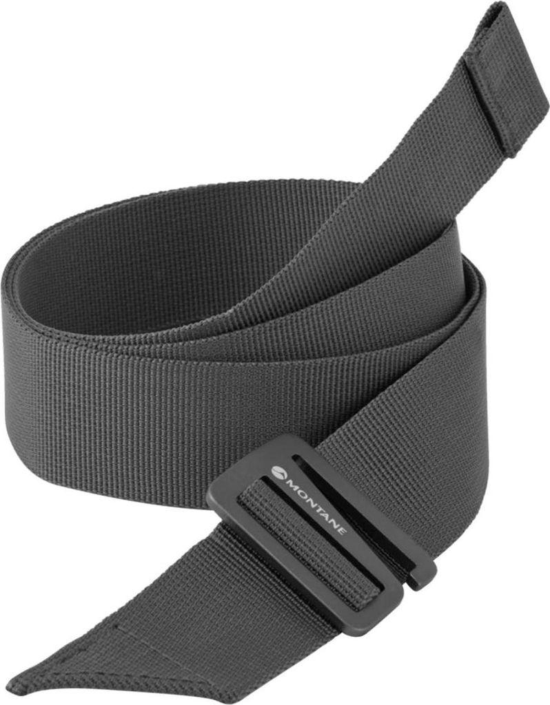 Grauer 35MM Gürtel von Montane; geeignet für Rucksäcke und Taschen.