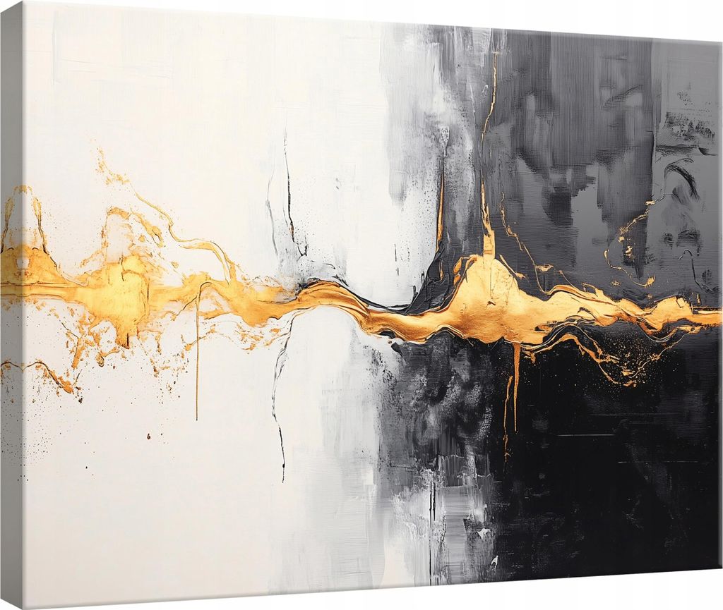 Leinwandbild Wandbild Abstrakt Gold 100x75 cm XXL Modern Leinwand Bilder Leinwandbilder Wohnzimmer Schlafzimmer Wanddeko