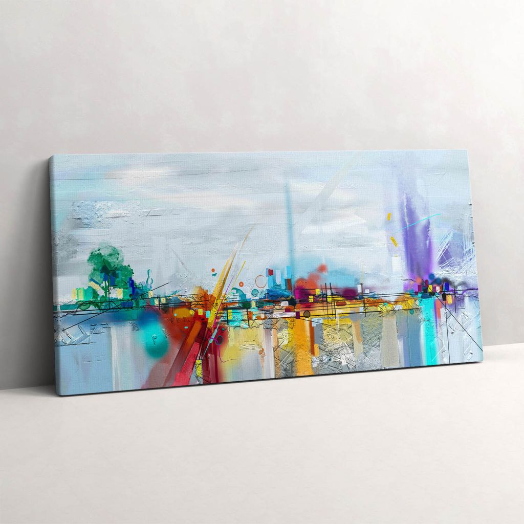 Abstrakte Brücke – Leinwandbild Wandbild – 120x60 cm – Leinwandbilder – Wandbilder – Schlafzimmer – Flur