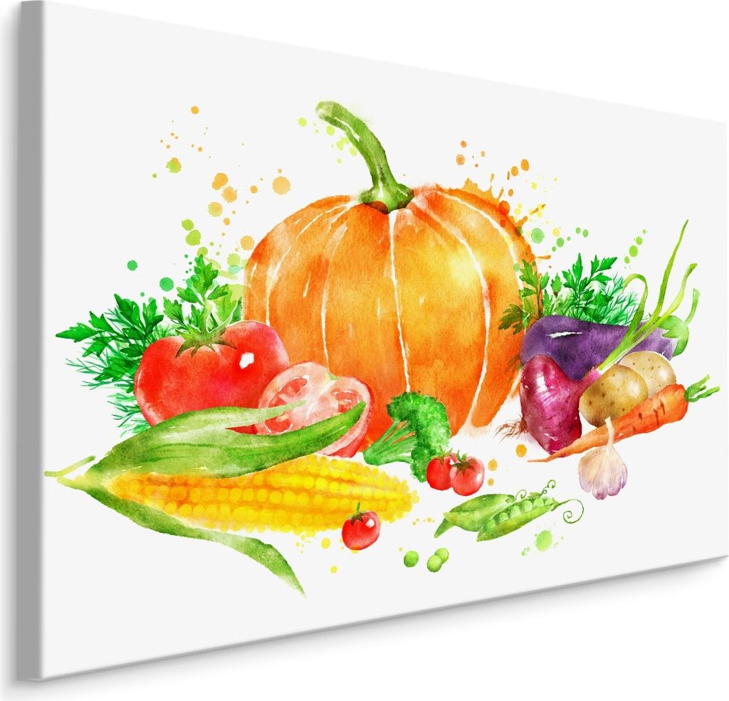 Fabelhafte Canvas LEINWAND BILDER 90x60 cm XXL Kunstdruck Gemüsen Karotten Zwiebel