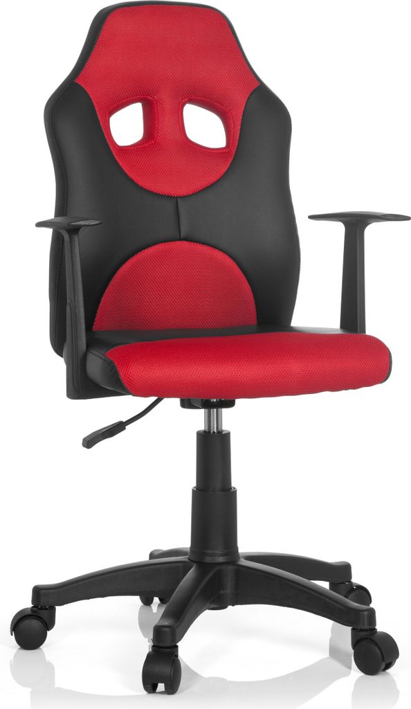 hjh OFFICE Kinderdrehstuhl KID GAME AL Schreibtischstuhl für Kinder höhenverstellbar mit Armlehnen Kunstleder