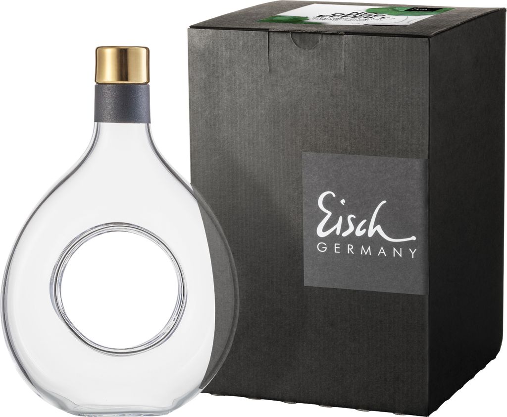 Eisch Karaffe Cosmo Gold No Drop, Weinkaraffe, Wasserkaraffe, Kristallglas, Gold, Schwarz, 1 L, 70577510