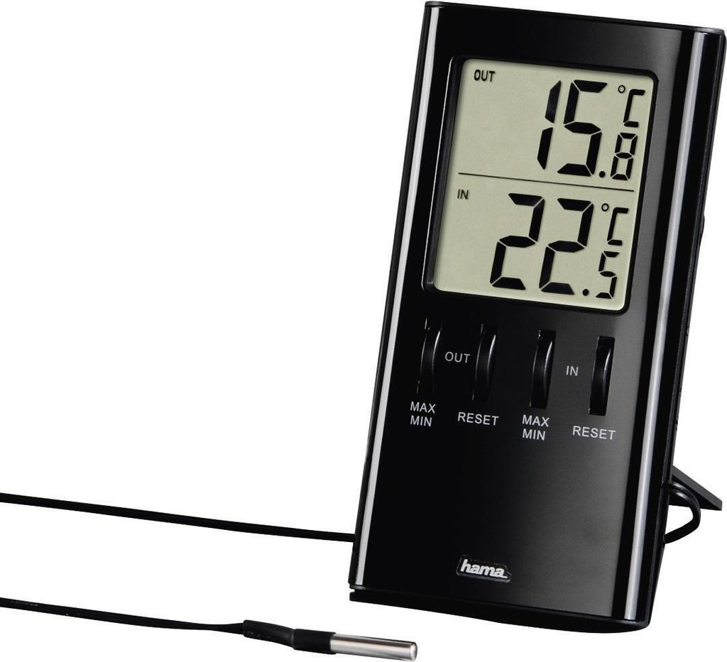 Hama Lcd-thermometer T-350 Zwart Image du produit 