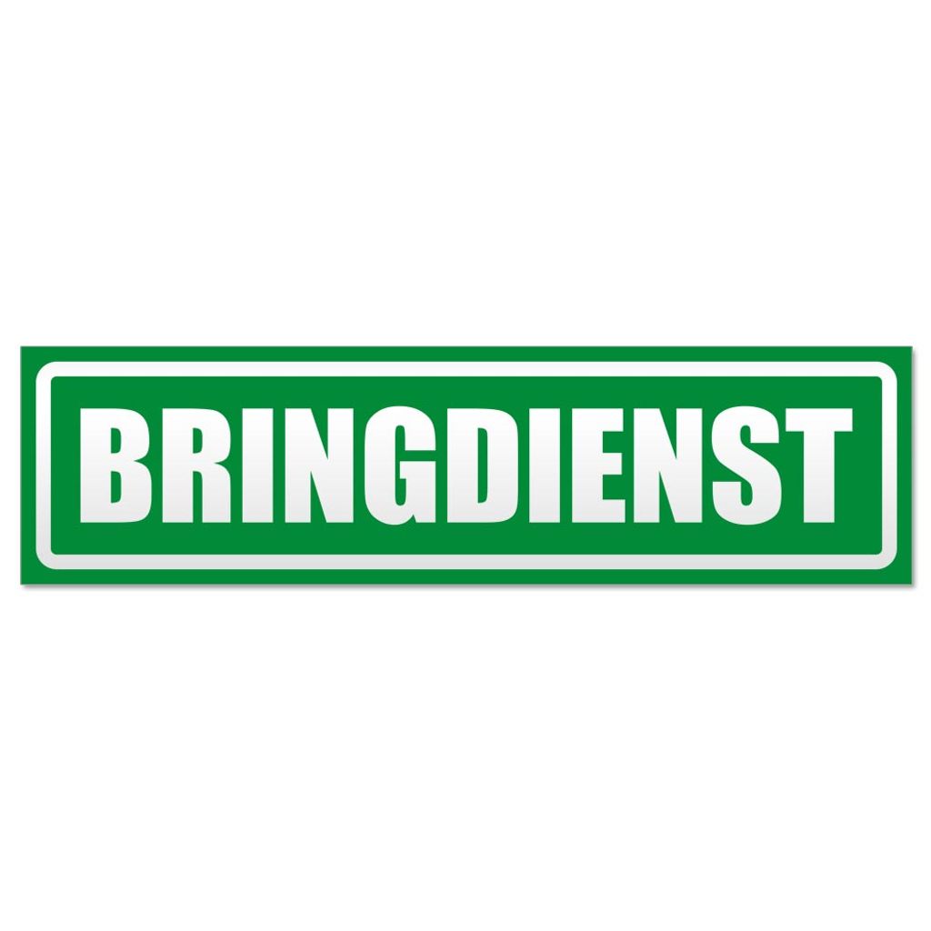 Bringdienst invertiert Magnetschild Schild magnetisch