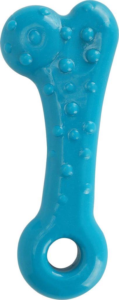 Knochenförmiges Hunde-Kauspielzeug, Haustier-Zähnereinigung, Spielstöcke, interaktives Beißspielzeug, Hellblau