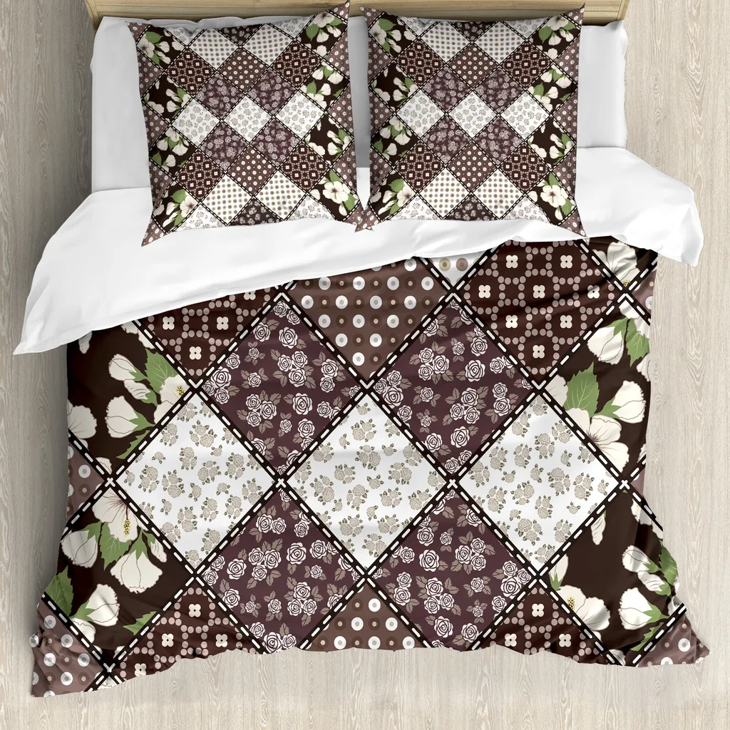 Parure Letto Vintage 200x200 ABAKUHAUS Fiori Retrò Anallergica