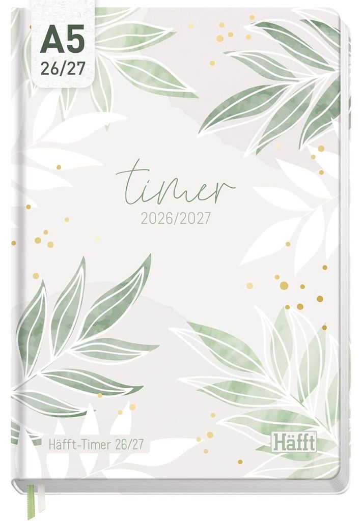 Häfft-Timer Jugendkalender 2026/2027 / A5 / Pure Leaves / Produktbild 