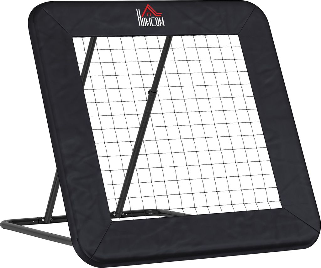 Fortuna Lai Fußballtor klappbar Rebounder Rückprallwand 5-stufig verstellbar für Mehrsportarten 128x118x108-120cm